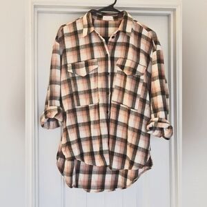 Oversized flannel shirt